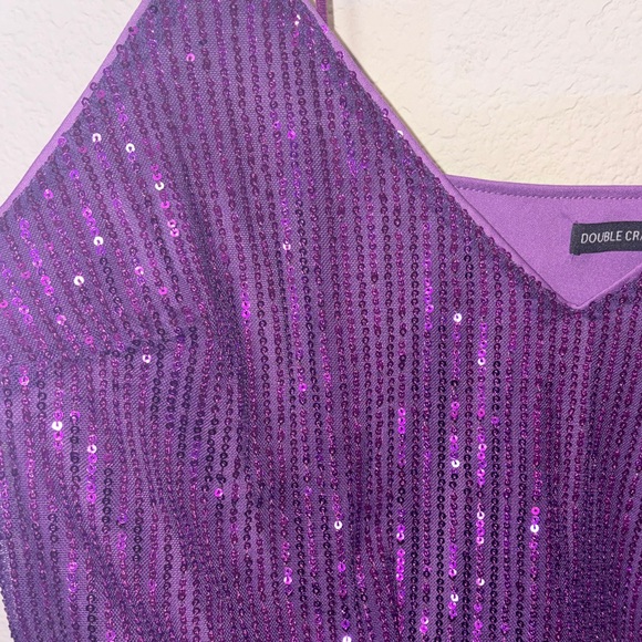 Purple Sequin Jumpsuit - Picture 4 of 4